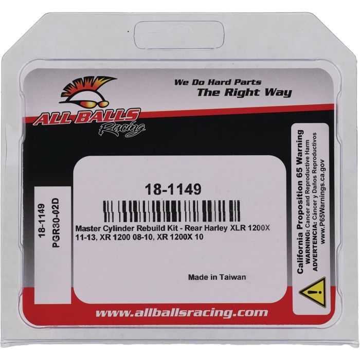 All Balls Racing Master Cylinder Rebuild Kit 18-1149 for Enhanced Brake Performance