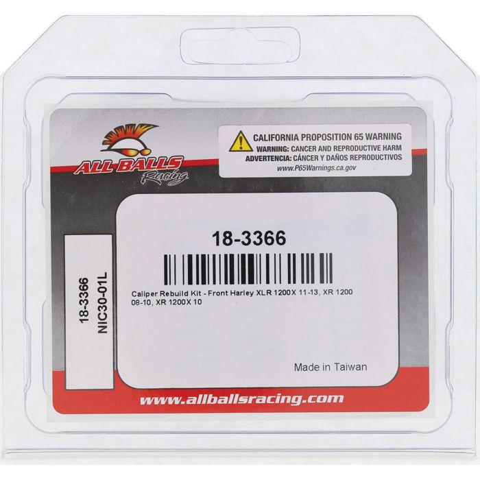 All Balls Racing Caliper Rebuild Kit 18-3366 for Enhanced Brake Performance