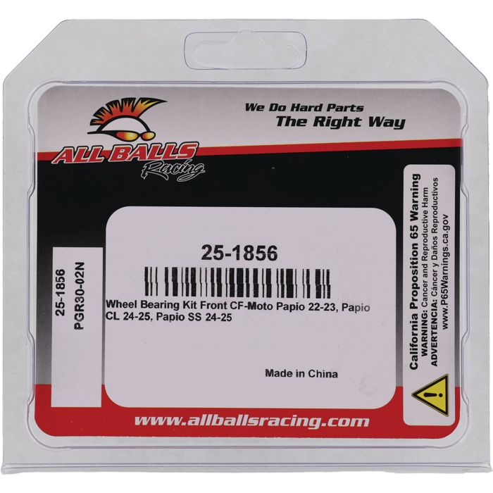 All Balls Racing Wheel Bearing Kit (Part #25-1856) for Improved Vehicle Performance