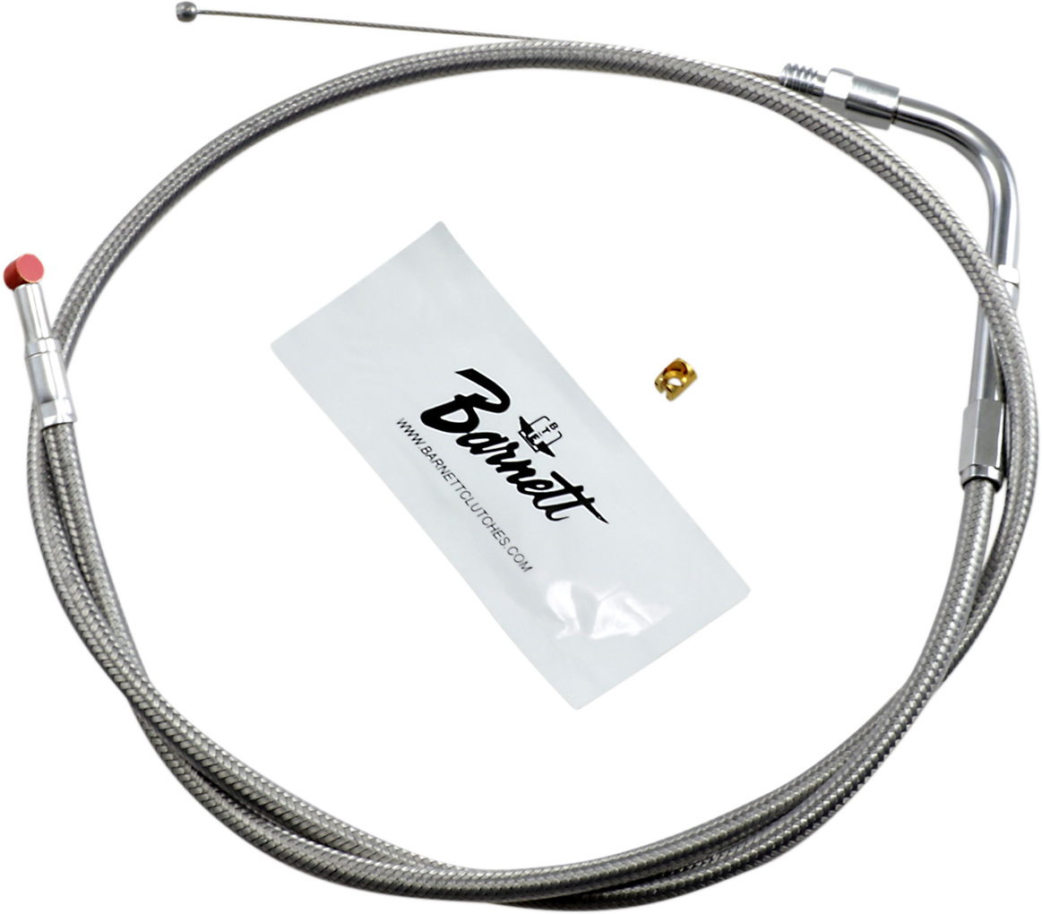 BARNETT Stainless Steel Throttle Cable - Dyna/FXR/Softail 1023030014