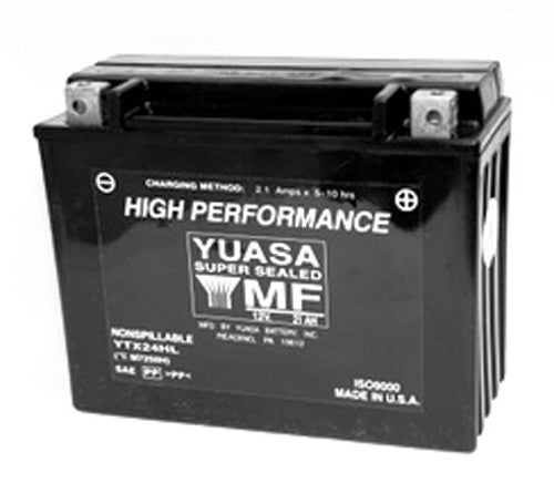 YUASA YTX24HL Factory Activated Maintenance-Free 12-Volt Motorcycle Battery