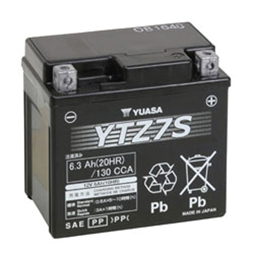 YUASA YTZ7S Factory Activated Maintenance-Free 12 Volt Battery