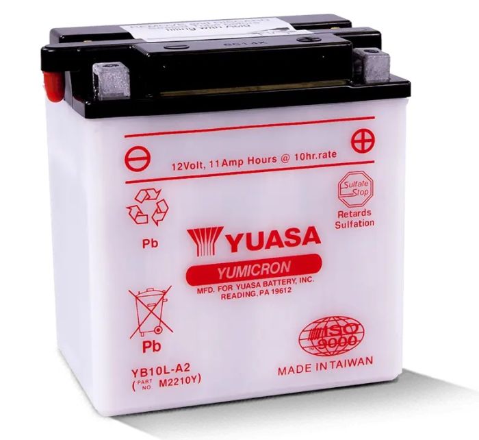 YUASA YB10L-A2 YUMICRON 12V Battery for Motorcycles and Powersports