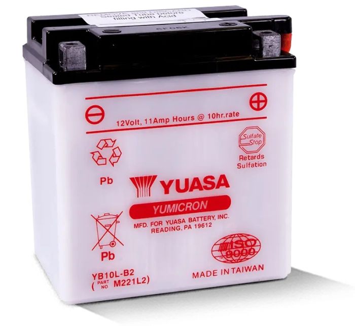 YUASA YUAM221L2 YB10L-B2 YUMICRON 12V Battery for Motorcycles and Powersports