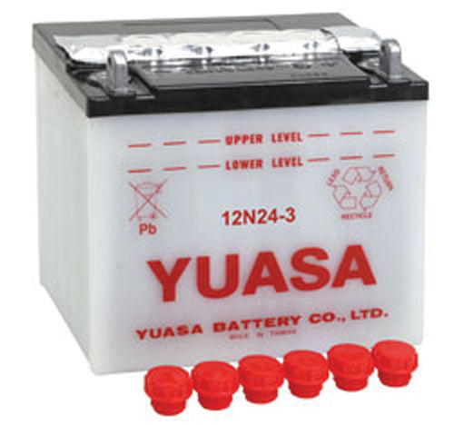 YUASA 12N24-3 Conventional 12 Volt Battery - Reliable Power for Your Vehicle