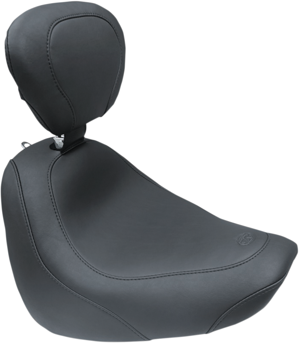 MUSTANG Seat - Wide Tripper™ Solo - with Backrest - Smooth - Black 79336