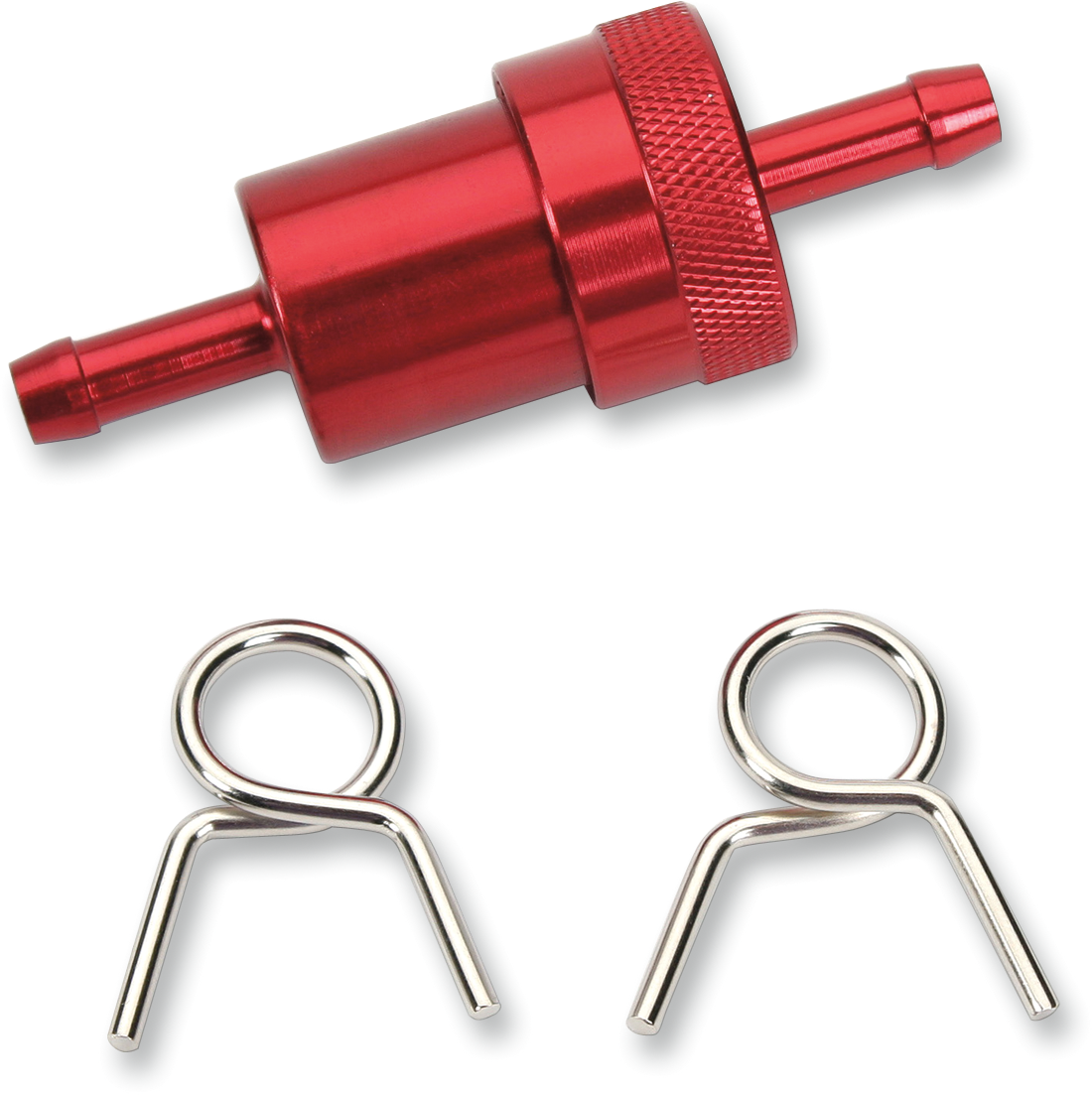 EMGO Anodized Aluminum Fuel Filter - Red - 1/4" 14-34470