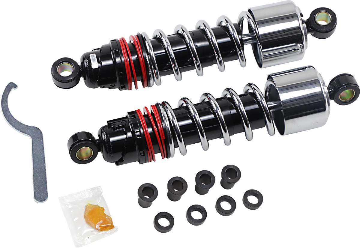 BURLY BRAND Slammer Plus Shocks - 10.5" - Chrome - XL B28-1205