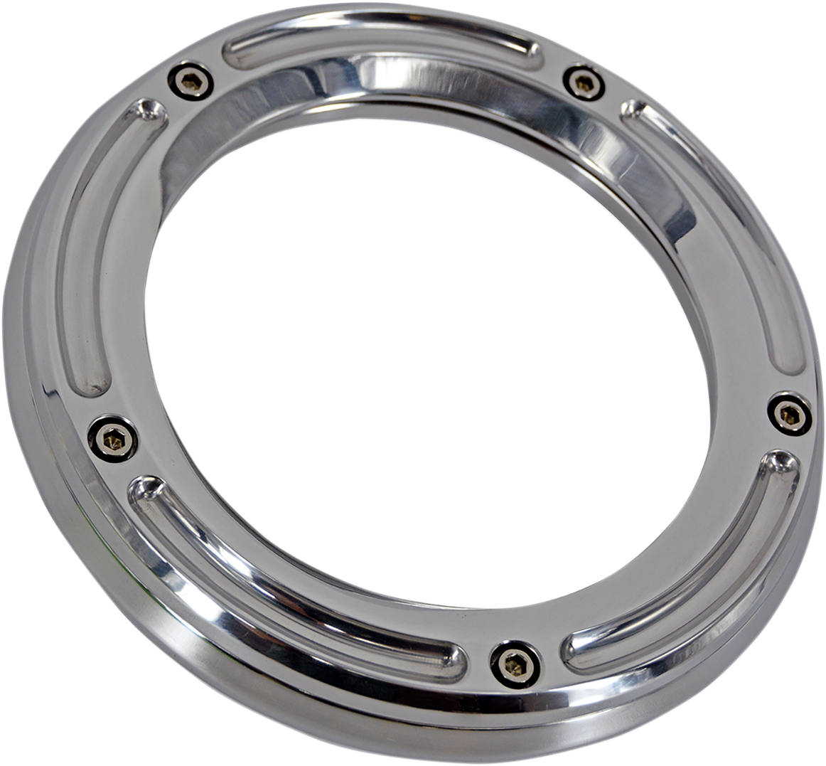 TRASK Assault Derby Cover with Window - Chrome - Big Twin TM-0040CH