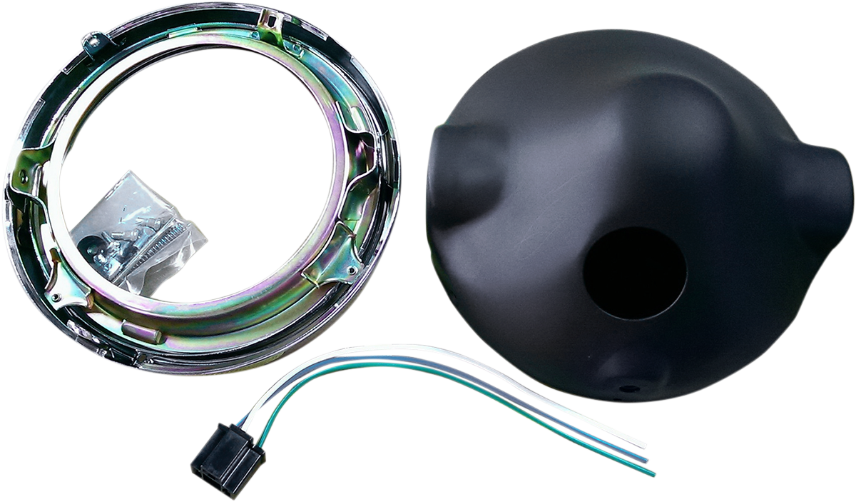 EMGO 7" Side Mount Headlamp Shell - Chrome 66-65040