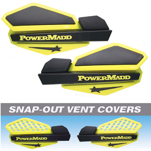 PowerMadd Star Handguard System for Suzuki - Yellow and Black, Part 34206