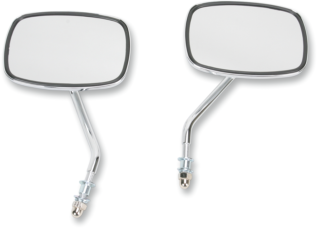EMGO Mirrors - Side View - Plain Face/Rectangle - Short Stem - Left/Right - Screw-In - Pair 20-21706