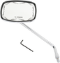 EMGO Mirror - Die-Cast - V-Twin Scrolled - Side View - Rectangle - M10 x 1.25 (Left Hand) - Chrome 20-21751