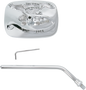 EMGO Mirror - "Ride Free" - Side View - Rectangle - M10 x 1.25 (Left Hand) - Chrome - Right 20-31756A