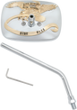 EMGO Mirror - "Ride Free" - Side View - Rectangle - M10 x 1.25 - Gold/Chrome - Left 20-31758A