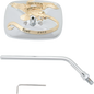 EMGO Mirror - "Ride Free" - Side View - Rectangle - M10 x 1.25 (Left Hand) - Gold/Chrome - Right 20-31759A