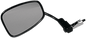 EMGO Mirror - Side View/Bar End - Rectangle - Curved - Black 20-34010