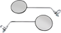 EMGO Mirrors - Side View - Round - 9" Stem - Black Head/Chrome Stem/Tinted Glass - Pair - Universal 20-64510
