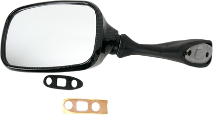 EMGO Mirror - Side View - Carbon Fiber - Rectangle - Left - Suzuki 20-78222