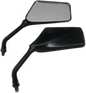 EMGO Mirror - Trimline - Side View - Rectangle - M10 x 1.25 (Left Hand) - Black 20-97120