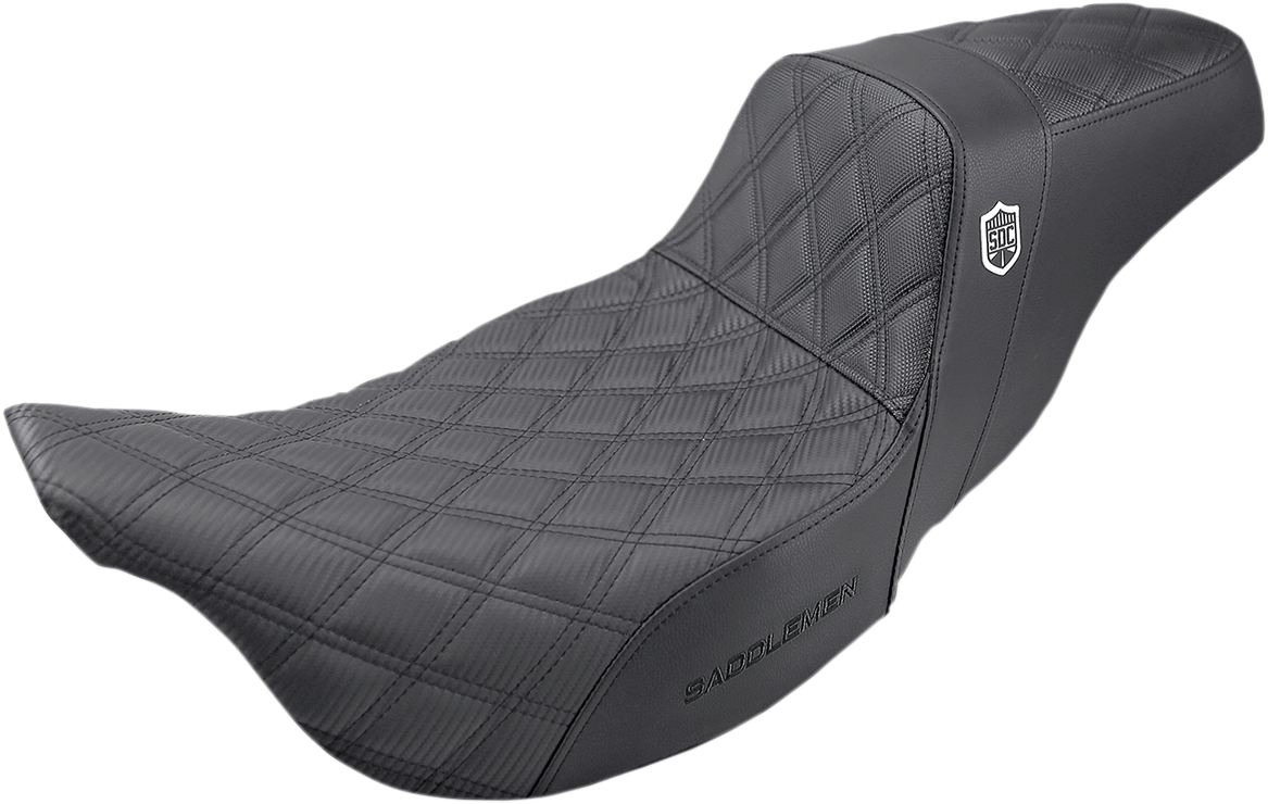 SADDLEMEN Pro Series SDC Performance Seat - w/o Backrest - Lattice Stitch - FL '08 -'23 SC80807D0