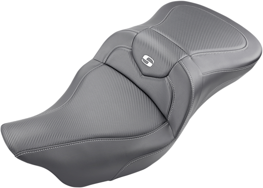 SADDLEMEN Extended Reach Roadsofa™ Seat - Carbon Fiber - without Backrest - FL '08-'24 808-07B-186
