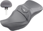 SADDLEMEN Extended Reach Roadsofa™ Seat - Carbon Fiber - Backrest - FL '08-'24 808-07B-186BR