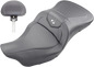 SADDLEMEN Extended Reach Roadsofa™ Seat - Carbon Fiber - Backrest - Heated - FL '08-'24 808-07B-186BRHC