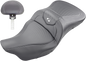 SADDLEMEN Heated Roadsofa™ Seat - Carbon Fiber - w/ Backrest - FL '08-'24 808-07B-185BRHC