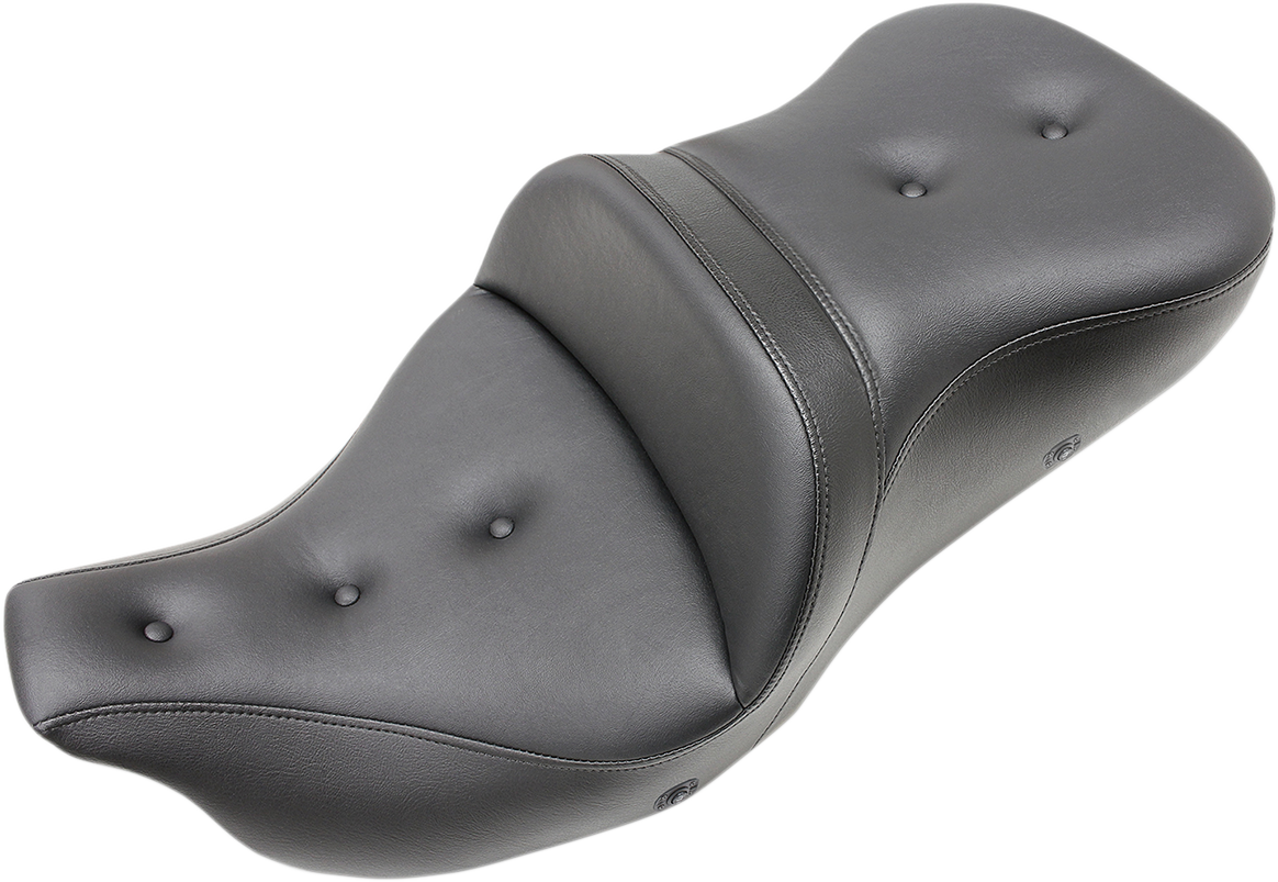 SADDLEMEN Roadsofa™ Seat - Heated - Pillow Top - without Backrest - Black - FLH/FLT '09-'24 808-07B-181THC
