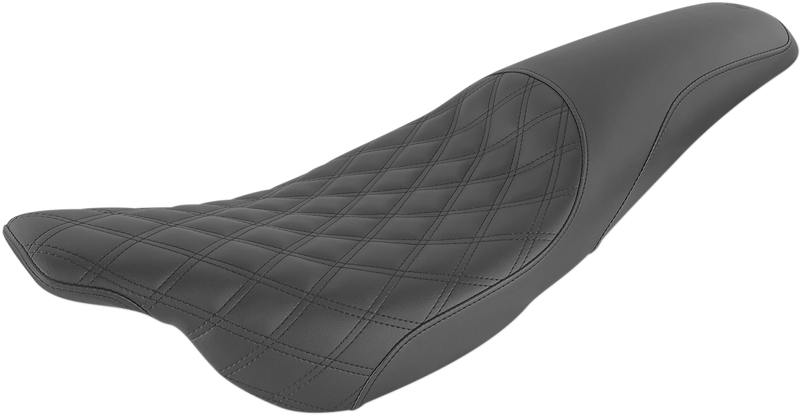 SADDLEMEN Profiler Seat - Front Lattice/Rear Smooth - Black - FLH '97-'07 897-07-149