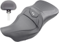 SADDLEMEN Roadsofa™ Seat - Carbon Fiber - with Backrest - Black - FL '09-'24 808-07B-185TBR