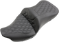 SADDLEMEN Roadsofa™ Seat - Heated - Full Lattice Stitch - without Backrest - Black - FL '09-'24 808-07B-182THC