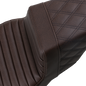 SADDLEMEN Step-Up Seat - Front Tuck-n-Roll/Rear Lattice Stitch - Brown - FL '08-'24 808-07B-176BR