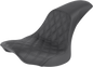 SADDLEMEN Profiler Seat - Front Lattice/Rear Smooth - Black - FLSTC '06-'17 806-23-149