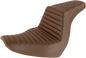 SADDLEMEN Step-Up Seat - Front Tuck-n-Roll/Rear Lattice Stitch - Brown 818-29-176BR