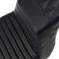 SADDLEMEN Step-Up Seat - Front Tuck-n-Roll/Rear Lattice Stitch - Black 813-27-176