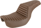 SADDLEMEN Step-Up Seat - Front Tuck-n-Roll/Rear Lattice Stitch - Brown 806-04-176BR