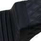 SADDLEMEN Step-Up Seat - Front Tuck-n-Roll/Rear Lattice Stitch - Black 818-30-176
