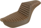 SADDLEMEN Step-Up Seat - Front Tuck-n-Roll/Rear Lattice Stitch - Brown - Dyna 896-04-176BR