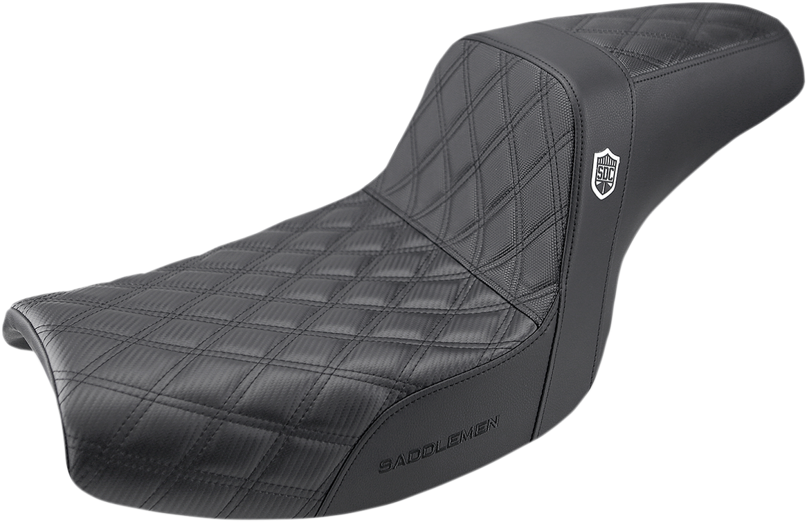 SADDLEMEN Pro Series SDC Performance Seat - w/o Backrest - Lattice Stitch/Lumbar Gripper - FXR '82-'00 SC88209D0