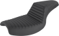 SADDLEMEN Step-Up Seat - Front Tuck-n-Roll/Rear Lattice Stitch - Black 882-09-176