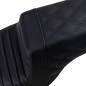 SADDLEMEN Step-Up Seat - Front Tuck-n-Roll/Rear Lattice Stitch - Black 807-11-176