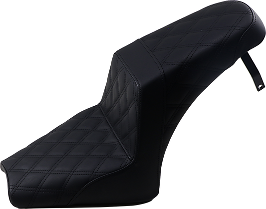 SADDLEMEN Step-Up Seat - Full Lattice Stitch - Black - Scout Bobber I18-33-175