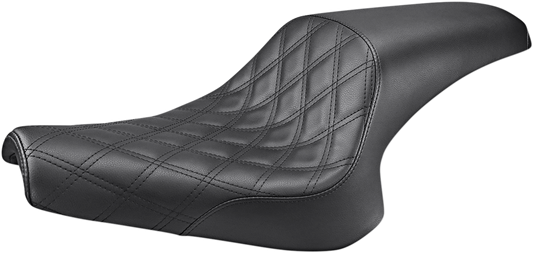 SADDLEMEN Seat - Profiler™ - 2-Up - Front Lattice Stitch - Black - Bolt Y13-16-149