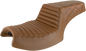 SADDLEMEN Step-Up Seat - Front Tuck-n'-Roll/Rear Lattice Stitch - Brown - Challenger I20-06-176BR