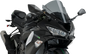PUIG HI-TECH PARTS Race Windscreen - 13-3/4" - Dark Smoke - ZX-6R 3177F