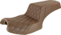 SADDLEMEN Step-Up Seat - Front Lattice Stitch/Rear Smooth - Brown - Challenger I20-06-172BR