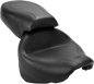 MUSTANG Seat - Vintage - Wide - Touring - Without Driver Backrest - Two-Piece - Smooth - Black 75217