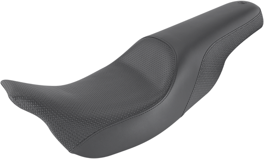 SADDLEMEN Profiler™ Basketweave Seat - Black - FLH/FLT '08-'20 808-07B-147